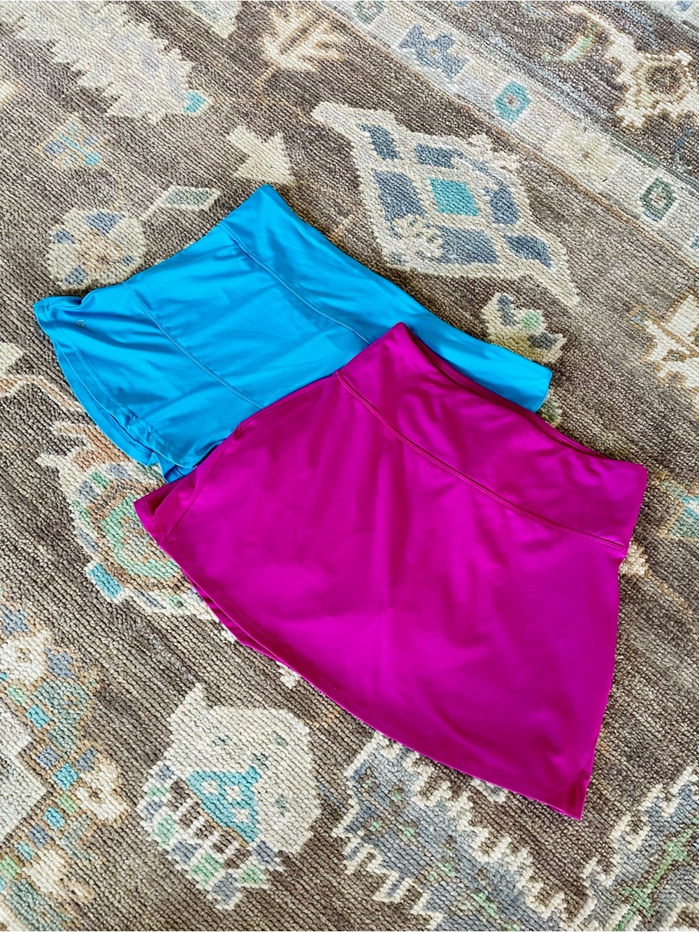 Pair of Women’s Active Skort - Bright Blue and Magenta